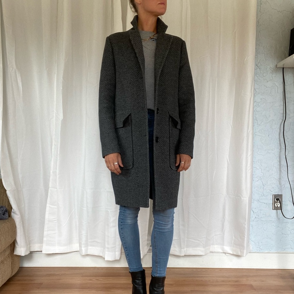 Long grey winter coat
